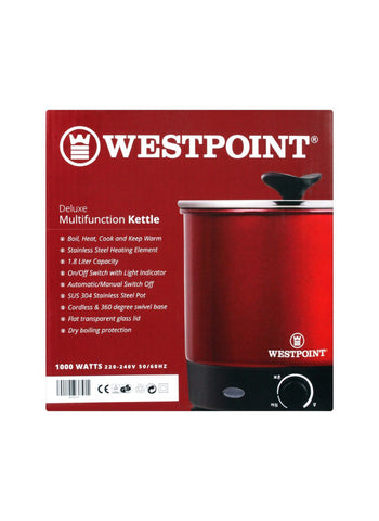 Westpoint Multi-Function Kettle WF-6178 – 1000 Watts, High Performance, Multi-Purpose – Ideal for Boiling, Steaming, and More | Fast and Efficient