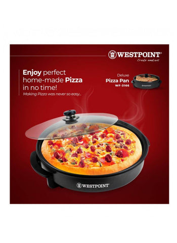 Westpoint Pizza Pan WF-3166 – 1400 Watts | Durable Pizza Pan for Perfectly Cooked Pizzas