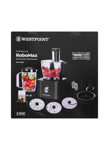 Westpoint RoboMax WF-8816 – 1300 Watts, Advanced Functionality, Efficient Operation – Kitchen Essential | Multi-Purpose and Easy to Use