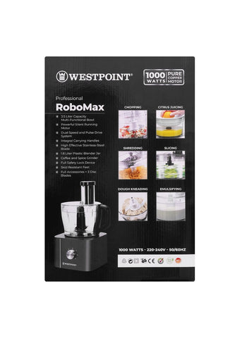 Westpoint RoboMax WF-8816 – 1300 Watts, Advanced Functionality, Efficient Operation – Kitchen Essential | Multi-Purpose and Easy to Use