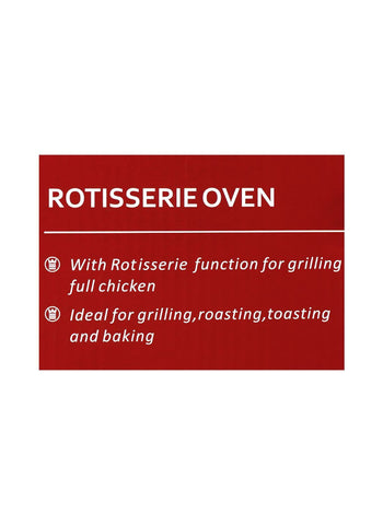 Westpoint Rotisserie Oven WF-1800R – 1200 Watts | Versatile Oven for Perfect Rotisserie & Grilling