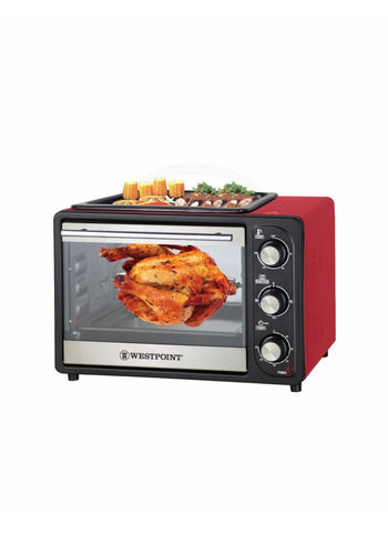 Westpoint Rotisserie Oven with BBQ WF-2400RD – 1300 Watts | Multi-Function Oven for BBQ & Rotisserie Cooking