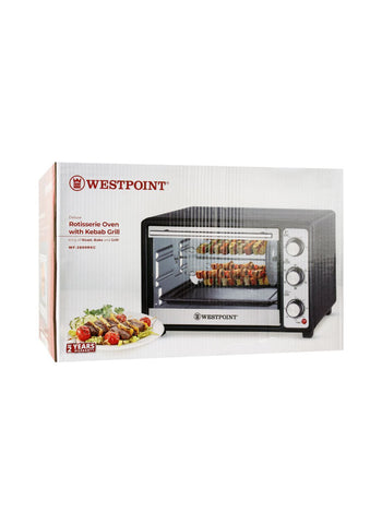 Westpoint Rotisserie Oven with Kebab Grill WF-2800RK – 1500 Watts | High-Performance Oven for Grilling & Roasting