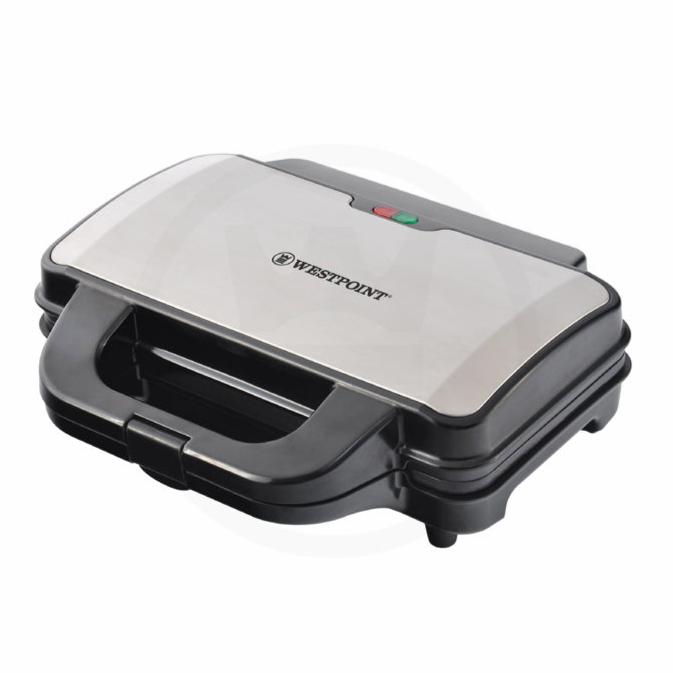 Westpoint 800W WF-6697 Sandwich Maker – Non-Stick Plates, Cool-Touch Handle, Quick Heating, Compact Storage – Sandwich Grill