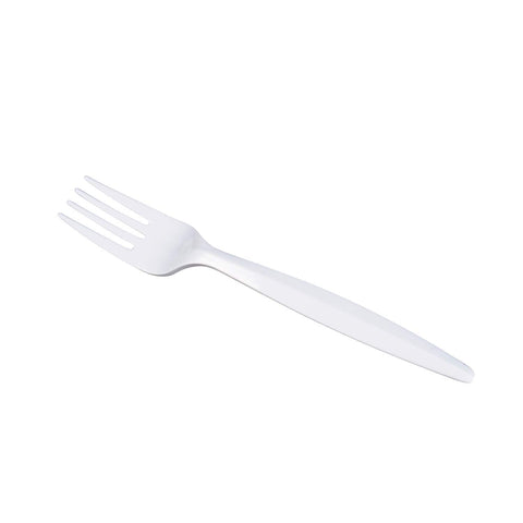 White Plastic Fork 10Pcs – Simple Design, Durable, Convenient – Disposable Cutlery | Great for Any Event