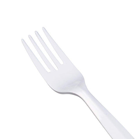 White Plastic Fork 10Pcs – Simple Design, Durable, Convenient – Disposable Cutlery | Great for Any Event