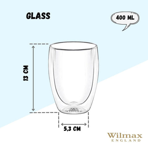 Wilmax Double Wall Glass – 250 ml – Glasses | Home & Kitchen