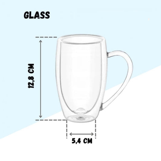 Double Wall Tea/Coffee Mug 450ml – Double Wall Insulated Mug – Cups & Mugs | Home & Kitchen