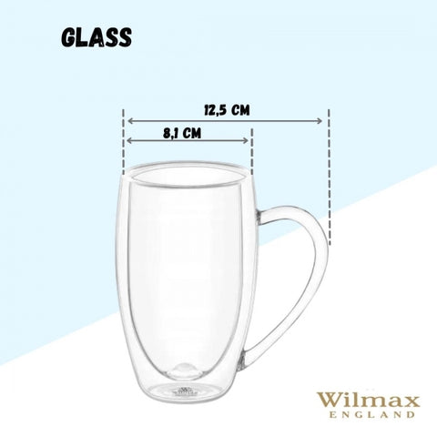 Wilmax Double Wall Tea/Coffee Mug 400ml – Double Wall Insulated Mug – Cups & Mugs | Home & Kitchen