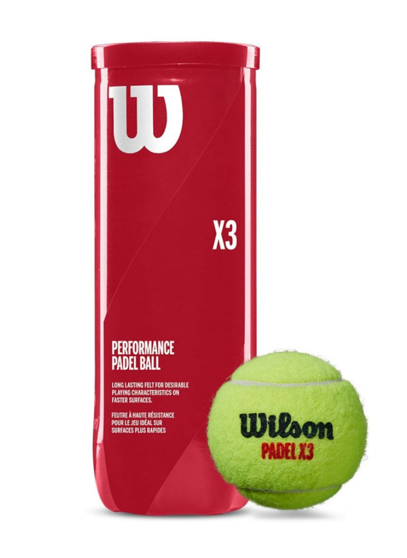 Wilson X3 Padel Balls – Premium Quality, Consistent Feel, High-End Performance | Ideal for All Skill Levels