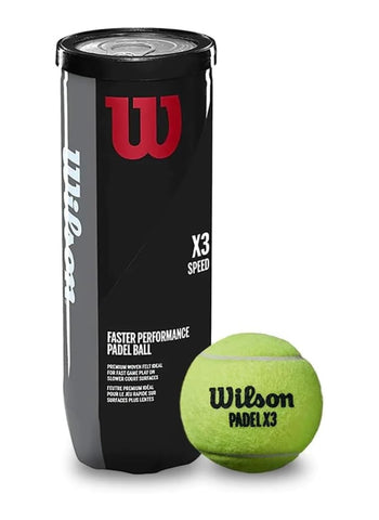 Wilson X3 Speed Padel Balls – Durable, High Performance, Precision Bounce | Ideal for Fast-Paced Games