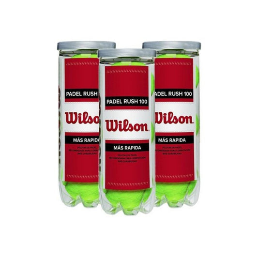 Wilson Rush 100 Padel Balls Pack Of 3