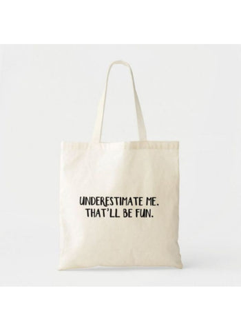 Women's Canvas Cotton Tote Bag – Funny Quotes, Stylish, Reusable – Ideal for Shopping and Casual Use | Trendy and Practical