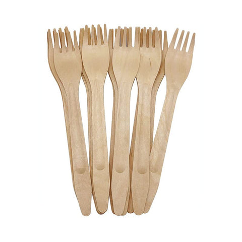 Wooden Fork (Pack Of 10Pcs) – Biodegradable Wooden Cutlery | Essentials