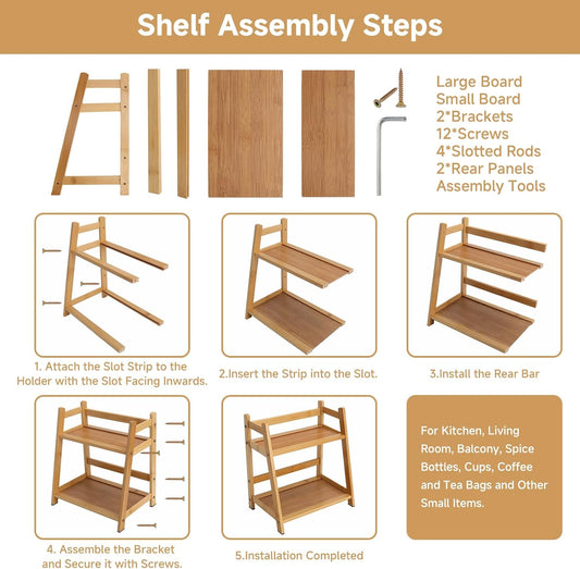 Wooden Shelf 2-Tier