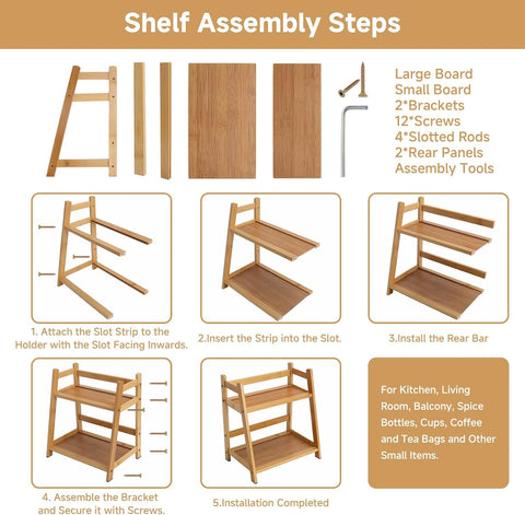 Wooden Shelf 2-Tier