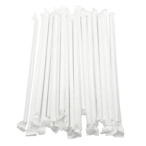 Wrapped Straws 100Pcs – Conveniently Wrapped, Standard Size, Easy to Use – Disposable Straws | Ideal for Quick Servings