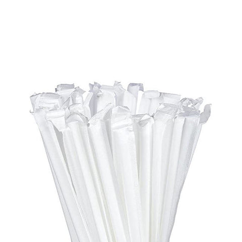 Wrapped Straws 100Pcs – Conveniently Wrapped, Standard Size, Easy to Use – Disposable Straws | Ideal for Quick Servings