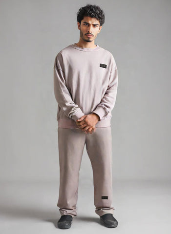 XII.X Sweat Pants Pinkish Beige – Soft Fleece Material, Relaxed Fit, Stretchable Waistband – Activewear | Great for Lounging or Workouts