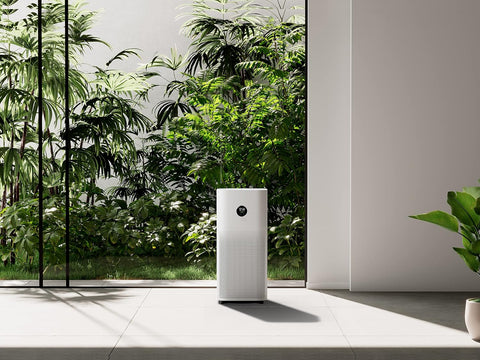 Xiaomi Smart Air Purifier 4 (Eliminates up to 99.97% of Pet Hair, Pollen, Dust, Viruses & Aerosols: PCADR 400 m³/h, FCADR 150 m³/h, Ideal For 48 M², Touch Display, App And Voice Control)