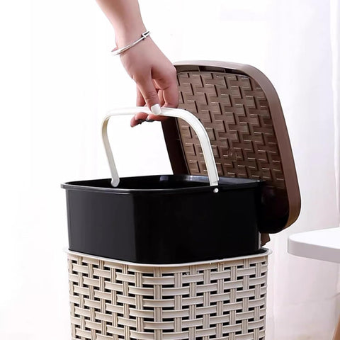 Zebaish Household Kiwi Knit and Knot Pedal Laundry Basket – Laundry Baskets | Home & Kitchen