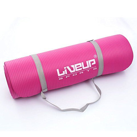 Liveup NBR Exercise Mat – 12mm Thickness, Extra Padding, Non-Slip Surface – Ideal for Exercise and Yoga