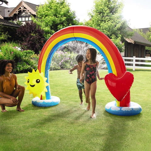 Crane Aqua Rainbow Sprinkler – Outdoor – Colorful, Adjustable, Easy-to-Set-Up – Yard Accessories | Ideal for Kids’ Outdoor Fun