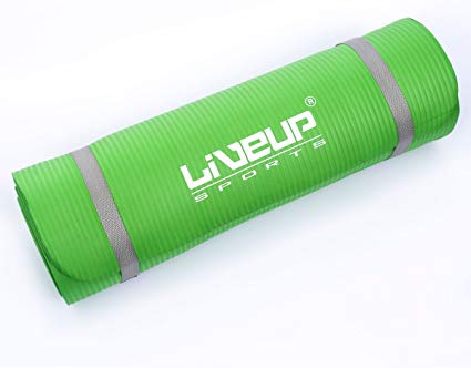 Liveup NBR Exercise Mat – 12mm Thickness, Extra Padding, Non-Slip Surface – Ideal for Exercise and Yoga