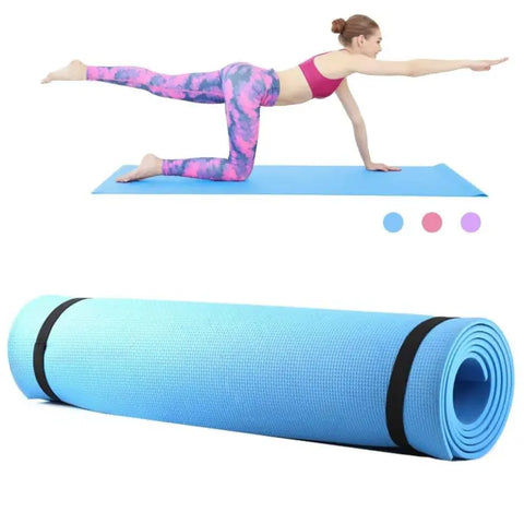 NBR Yoga & Exercise Mat – 6mm Thickness for Extra Cushioning, Durable NBR Material, Non-Slip Surface – Ideal for Yoga and Fitness Workouts