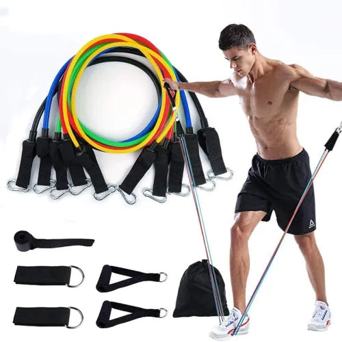 Home Workout Resistance Band Set - 5 In 1, Full-Body Workout with 5 Levels of Resistance, Portable and Versatile