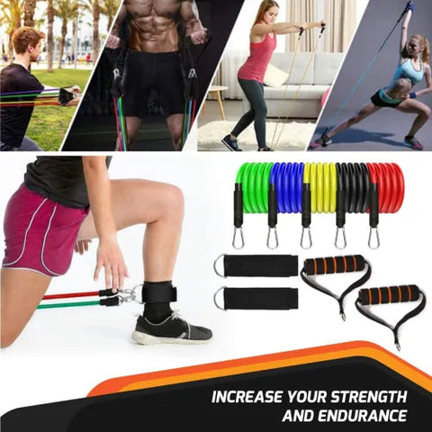 Home Workout Resistance Band Set - 5 In 1, Full-Body Workout with 5 Levels of Resistance, Portable and Versatile