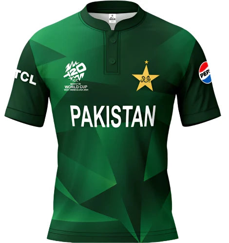 Pakistan Matrix T20 World Cup Cricket Jersey (2024) Replica – Official Design, Breathable Fabric, Comfortable Fit – Ideal for Cricket Enthusiasts