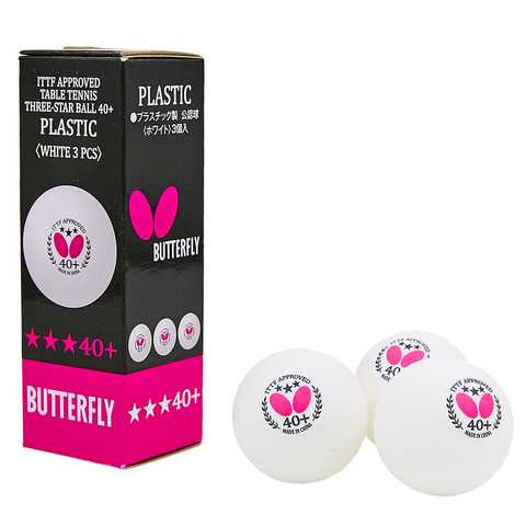 Butterfly Table Tennis Balls (Pack of 3) – High-Quality, Durable, Reliable – Ideal for Table Tennis