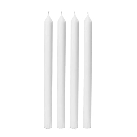 White Candle Sticks - Pack of 4