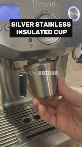Stainless Steel Insulated Coffee Cup - Black
