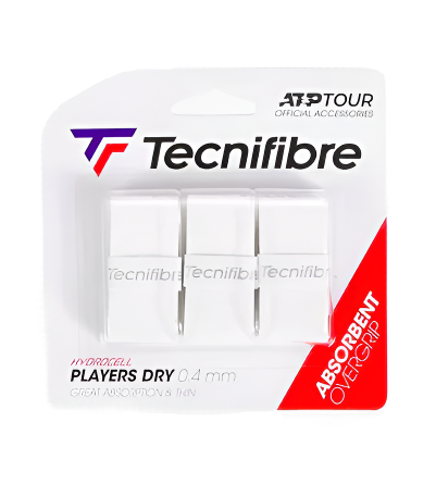 Tecnifibre Player Dry Racket Overgrip – Racket Grips (3 Pack) – Moisture-Wicking, Durable, Non-Slip Grip – Ideal for Intense Matches