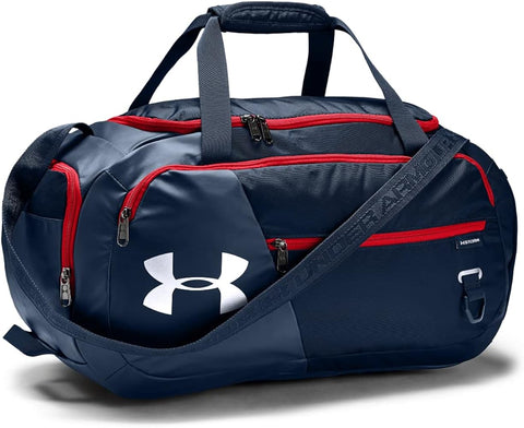 Under Armour Undeniable 4.0 Gym Bag Replica – Blue/Red, Water-Resistant, Tough Construction, Ergonomic Design – Great for Fitness & Travel