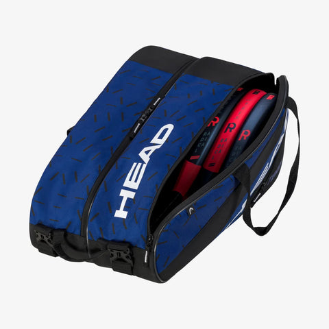 Head Team Padel Bag – Blue/Black, Spacious, Functional, Versatile – Padel Gear Bag | Convenient Storage for Equipment