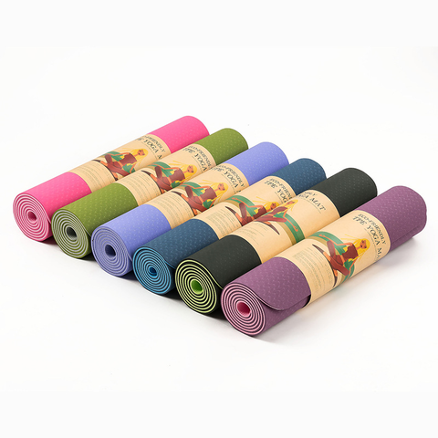 Eco-Friendly Non-Toxic TPE Yoga Mat – 6mm Thickness, Excellent Cushioning, Durable Design – Ideal for Yoga and Exercise