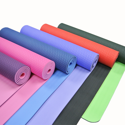 Eco-Friendly Non-Toxic TPE Yoga Mat – 6mm Thickness, Excellent Cushioning, Durable Design – Ideal for Yoga and Exercise